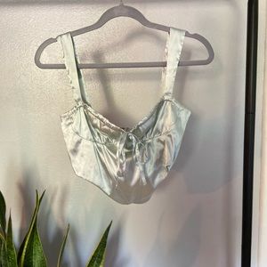 Satin Corset Going Out Crop Top